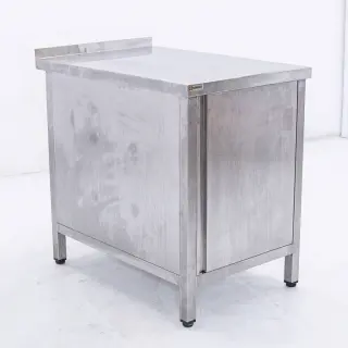 Стол-тумба из нержавеющей стали 600х900х850 расп. дверь, борт