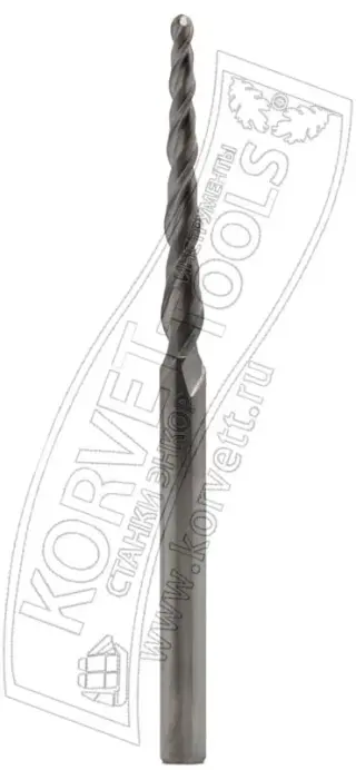 78-6075. Фреза 3d конуc. радиус.  CARBIDE D6 H30.65 R0.75 TL75 Z2