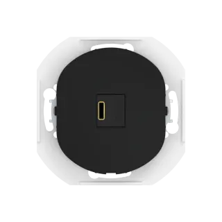 Розетка скрытой установки CADUCEUS ALING EON USB тип С для зарядки 1-го устройства, 3А, 5В=, 250В~, механизм