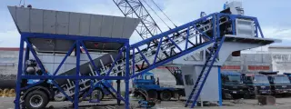 Мобильный бетонный завод YHZS60 с ленточной подачей