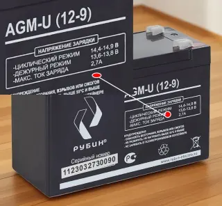 Аккумулятор Рубин Рубин AGM-U (12-9)