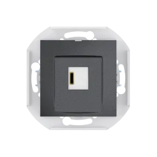 Розетка скрытой установки CADUCEUS ALING PRESTIGE USB, тип С, для зарядки, 1-го устройства, 3А, 5В=, 250В~, механизм