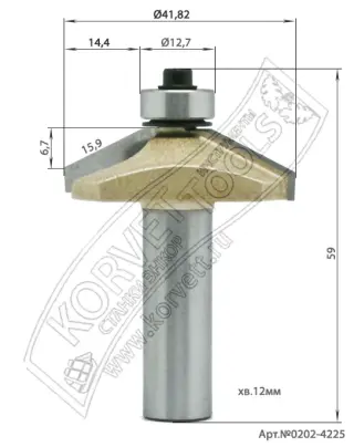 0202-7930. Фреза кромочная конусная н\п D78.98 B38.1 А30° TL80 Х12 #16410