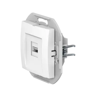 Розетка скрытой установки CADUCEUS ALING PRESTIGE с модулем Keystone USB 2.0 тип А-А, 250В~, механизм