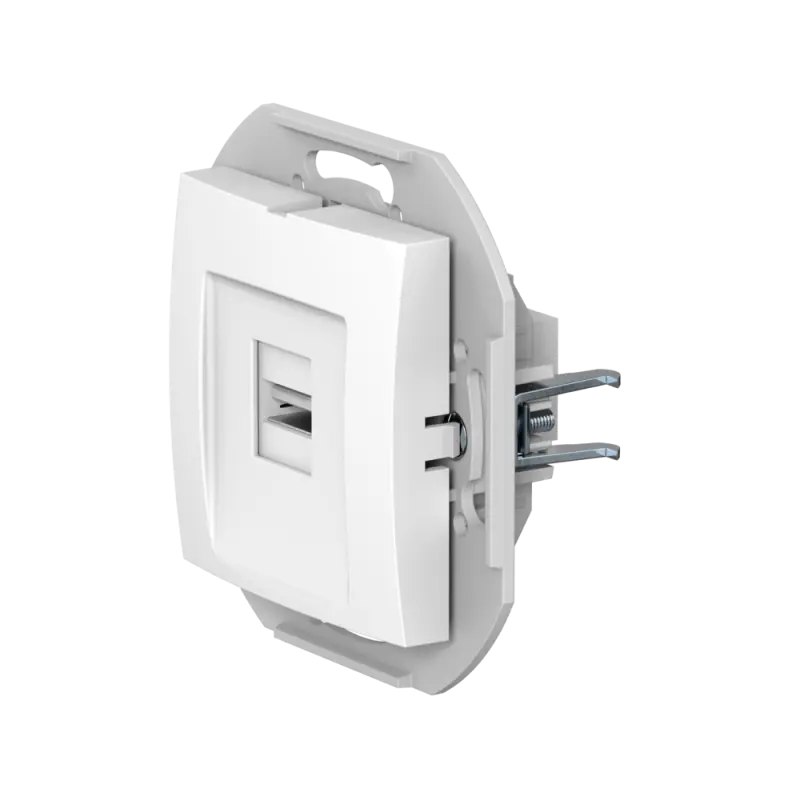 Розетка скрытой установки CADUCEUS ALING PRESTIGE с модулем Keystone USB 2.0 тип А-А, 250В~, механизм