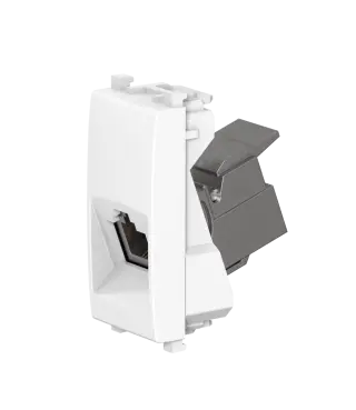 Розетка CADUCEUS ALING EXPERIENCE телефонная, с модулем Keystone RJ12 6P6C cat.3, модульная, для скрытой проводки, механизм