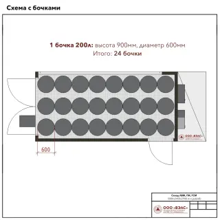 Склад ЛВЖ и ГЖ 5000х2450х2900