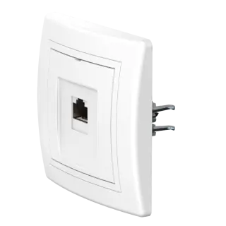 Розетка скрытой установки CADUCEUS ALING PRESTIGE компьютерная с модулем Keystone RJ45 8P8C cat.6, FTP