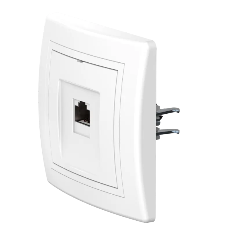 Розетка скрытой установки CADUCEUS ALING PRESTIGE компьютерная с модулем Keystone RJ45 8P8C cat.6, FTP