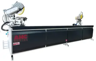 Усозарезной торцовочный двухпильно-сверлильный станок AHC Makina Alu200PRO