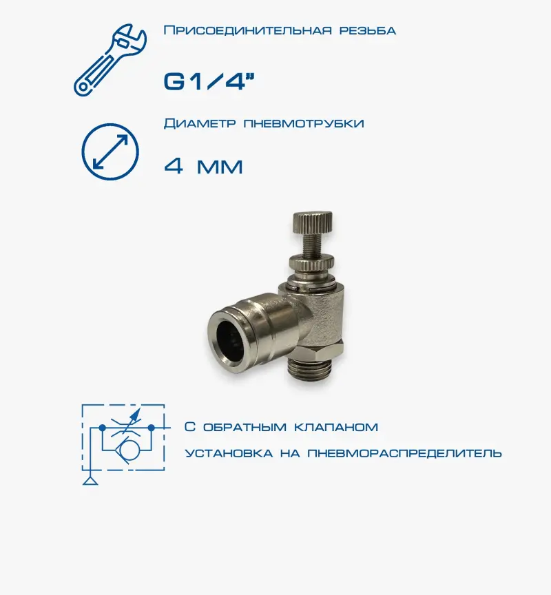 Пневмодроссель П-ДР2-1/4-4Ц