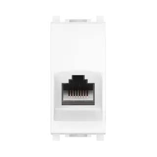 Розетка CADUCEUS ALING EXPERIENCE компьютерная, с модулем Keystone RJ45 8P8C cat.6A, FTP, модульная, экранированная