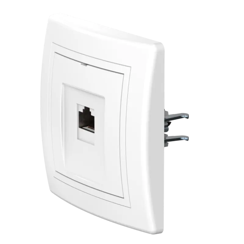 Розетка скрытой установки CADUCEUS ALING PRESTIGE компьютерная с модулем Keystone RJ45 8P8C, cat.6, UTP
