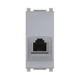 Розетка CADUCEUS ALING EXPERIENCE телефонная, с модулем Keystone RJ12 6P4C cat.3, модульная, для скрытой проводки, механизм