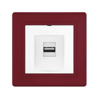 Розетка скрытой установки CADUCEUS ALING PRESTIGE с модулем Keystone USB 2.0 тип А-А, 250В~