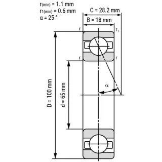 Подшипники 7013 B7013 EX65 S6013 36113 113H MM9113