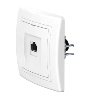Розетка скрытой установки CADUCEUS ALING PRESTIGE компьютерная с модулем Keystone RJ45 8P8C, cat.6A, UTP