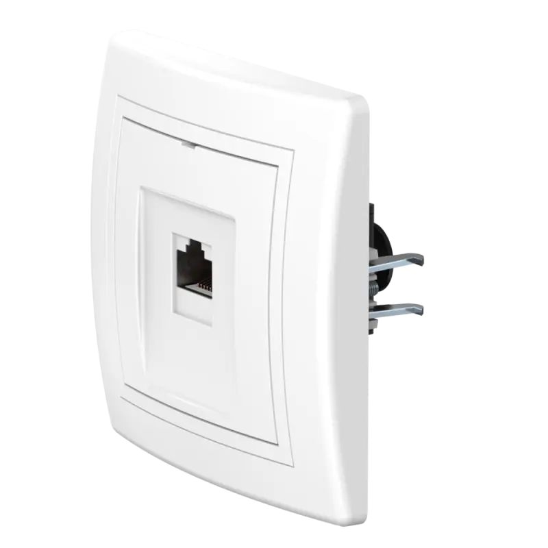 Розетка скрытой установки CADUCEUS ALING PRESTIGE компьютерная с модулем Keystone RJ45 8P8C, cat.6A, UTP