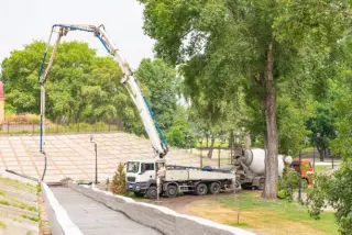 Услуги автобетононасоса