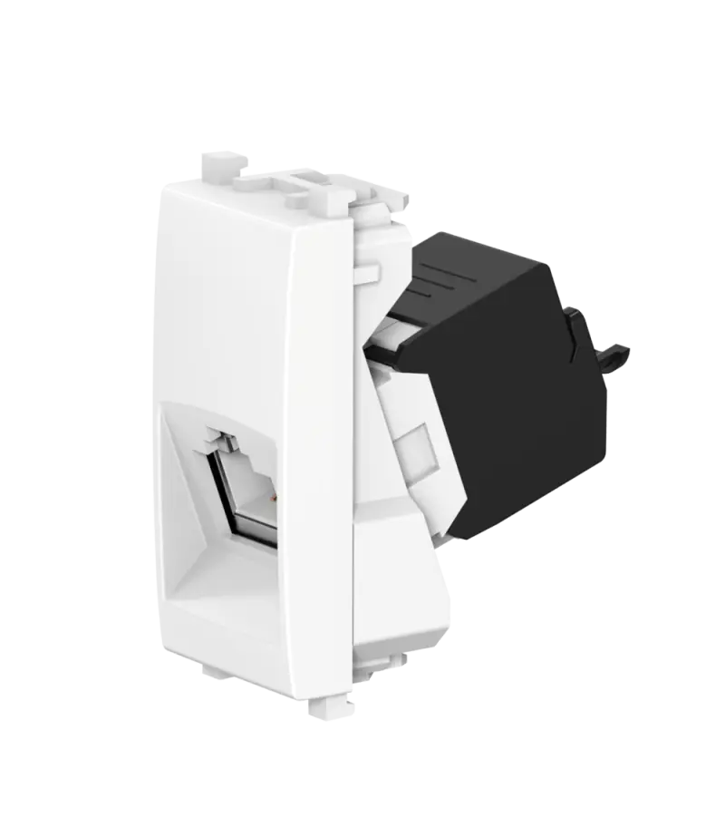 Розетка CADUCEUS ALING EXPERIENCE компьютерная, с модулем Keystone RJ45 8P8C cat.5e, UTP, модульная, для скрытой проводки, механизм