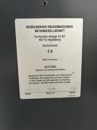 Heidelberg Printmaster GTO 52-4 (2006)