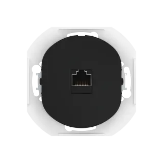 Розетка скрытой установки компьютерная CADUCEUS ALING EON с модулем Keystone RJ45 8P8C, cat.6, FTP, механизм