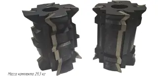 Комплект бланкетных фрез брус двухшиповой с пазом h186 170/160х50х200 Z4