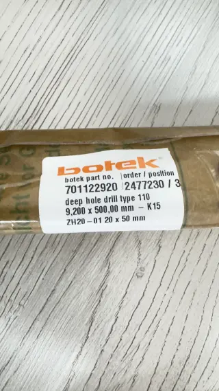 СВЕРЛА ДЛЯ ГЛУБОКОГО СВЕРЛЕНИЯ L 500 D8,9/9,1/9,2 BOTEK