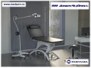 Светильники медицинские смотровые Q-Flow 1, Merivaara, Финляндия – высочайшие характеристики светового потока, изящная конструкция