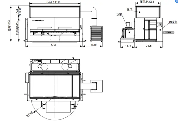 автоматическая покрасочная камера FENG XING FXF300