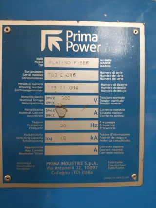 Установка лазерной резки Platino fiber 1530f (Prima Power, Италия)