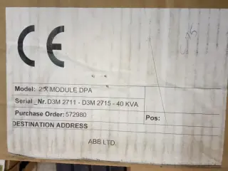 ИБП Module DPA serial D3M2711-D3M2715 40 KVA