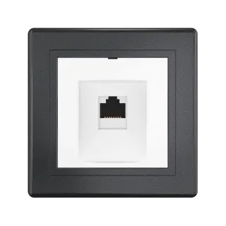 Розетка скрытой установки CADUCEUS ALING PRESTIGE компьютерная с модулем Keystone RJ45 8P8C, cat.6, UTP