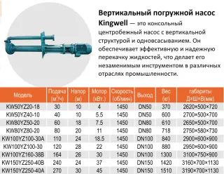 Вертикальный погружной насос Kingwell