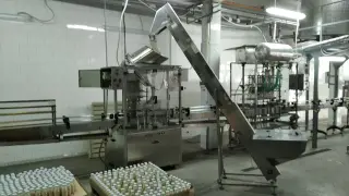 Линия фасовки газированных напитков формат 0,5-1,0-1,5 литра ПЭТ в хорошем рабочем состоянии (без упаковщика)