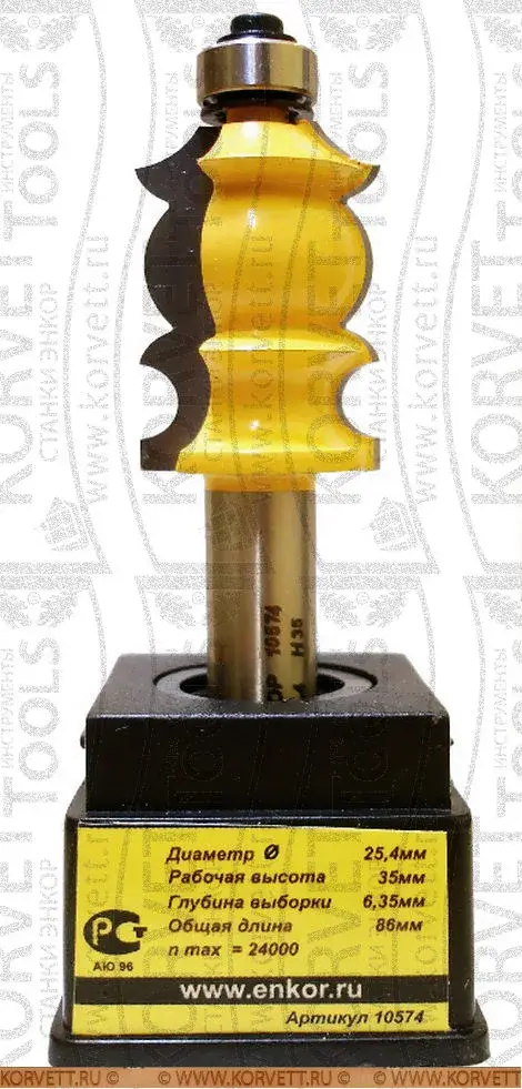 10574. Фреза кромочная фигурная н\п D25.4х35 Х12