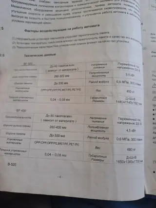 Вертикально упаковочная машина для сыпучих продуктов BF-430