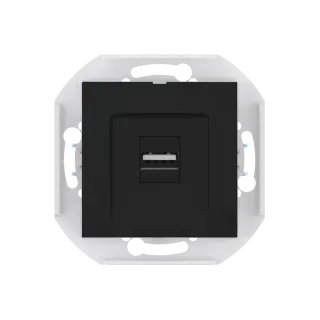 Розетка скрытой установки CADUCEUS ALING PRESTIGE с модулем Keystone USB 2.0 тип А-А, 250В~, механизм