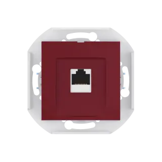 Розетка скрытой установки CADUCEUS ALING PRESTIGE компьютерная с модулем Keystone RJ45 8P8C, cat.6A, UTP, механизм