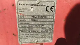 Farmi forest сн 260 рубительная машина