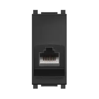 Розетка CADUCEUS ALING EXPERIENCE компьютерная, с модулем Keystone RJ45 8P8C cat.6A, FTP, модульная, экранированная