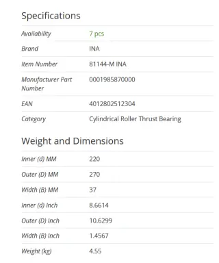 81144-M INA