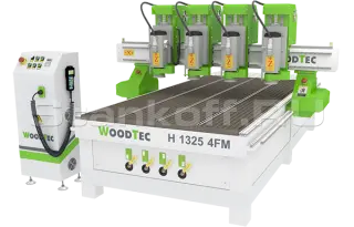 Фрезерно-гравировальный станок с ЧПУ WoodTec H 1325 4FM