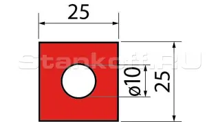Полиуретановая вставка GMF25x25x10.835