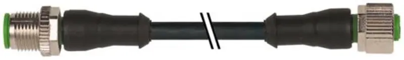 7356-40021-6540500, Murr Elektronik Германия, кабель с разъемом M12 Вилка, M12 Розетка, кабель 3M, 4 контакта