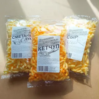 Линия производства кукурузных и рисовых снеков и кукурузных палочек