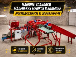 УММС-25: Машина упаковки маленьких мешков в большие