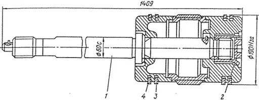 Поршень ∅190 со штоком на компрессор 4М10-40/70