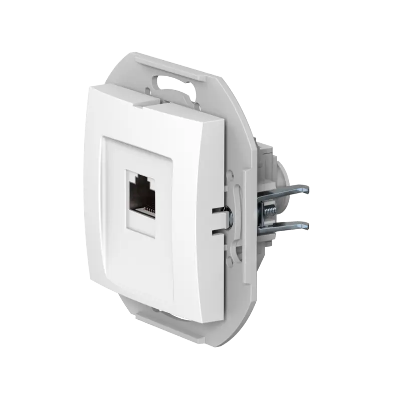 Розетка скрытой установки CADUCEUS ALING PRESTIGE компьютерная с модулем Keystone RJ45 8P8C, cat.6A, S/FTP, механизм