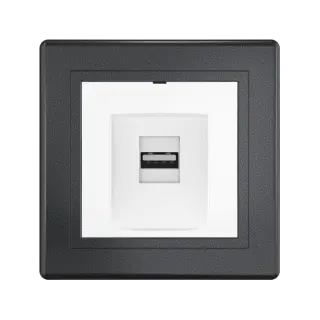 Розетка скрытой установки CADUCEUS ALING PRESTIGE с модулем Keystone USB 2.0 тип А-А, 250В~